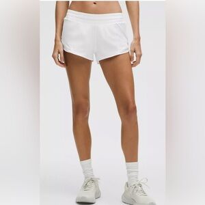 Lululemon Athletica White Hotty Hot Athletic Lined Shorts